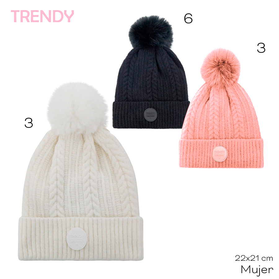 Gorro Adulto Trendy Negro 13804B