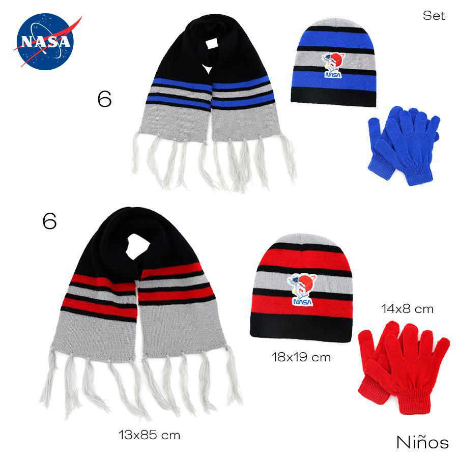 Set X3 De Invierno Rayado NASA Infantil Varios Colores 13923