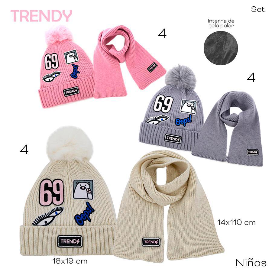 Set Invierno X2 Niña Trendy Varios Colores 13926