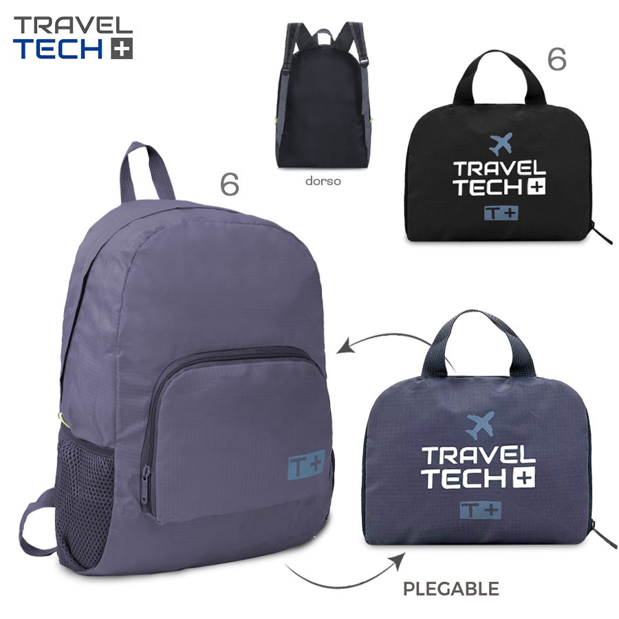 Mochila Plegable Travel Tech Varios Colores 16031B