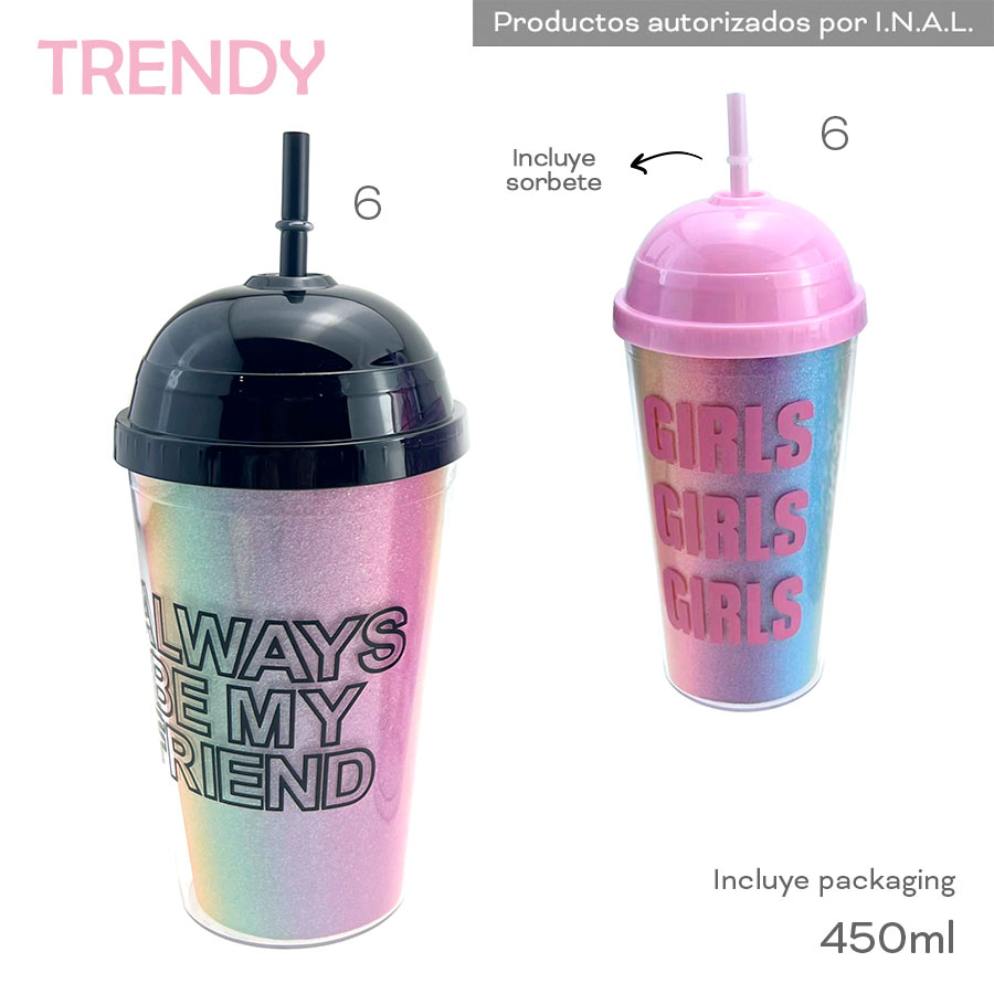 Vaso Trendy Varios Colores 17384