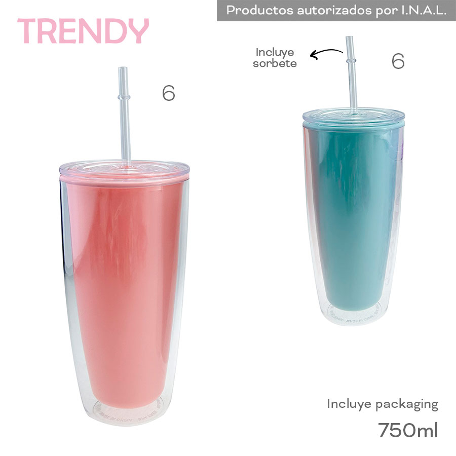 Vaso Trendy Varios Colores 17393