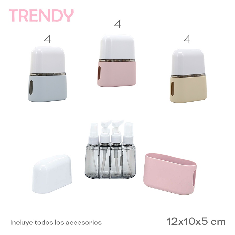 Porta Liq Crema De Viaje Trendy Celeste 17812C