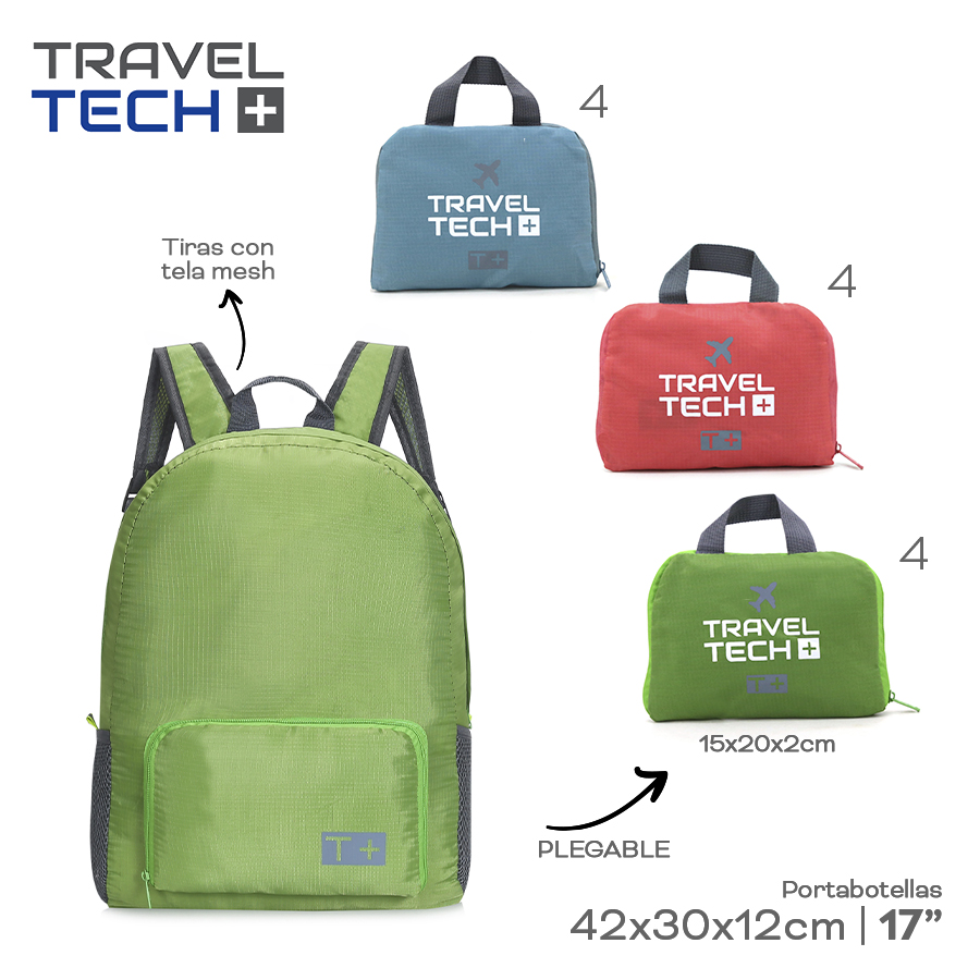 Mochila Plegable 17 Travel Tech Varios Colores 17820