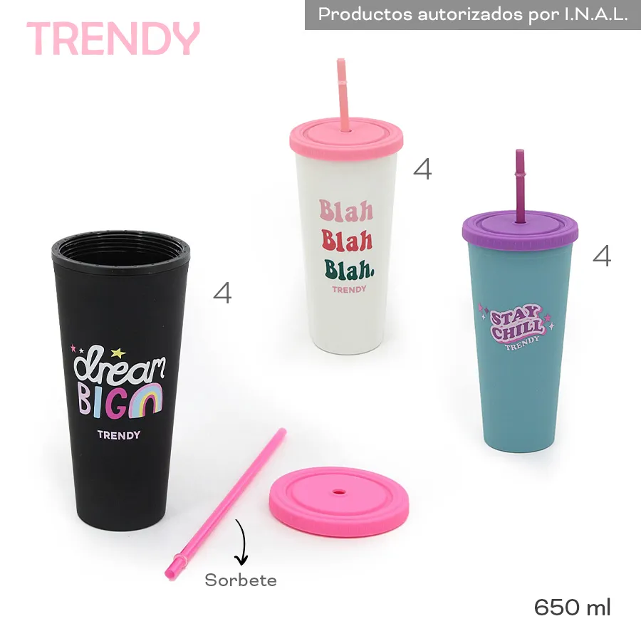 Vaso Trendy Varios Colores 18520