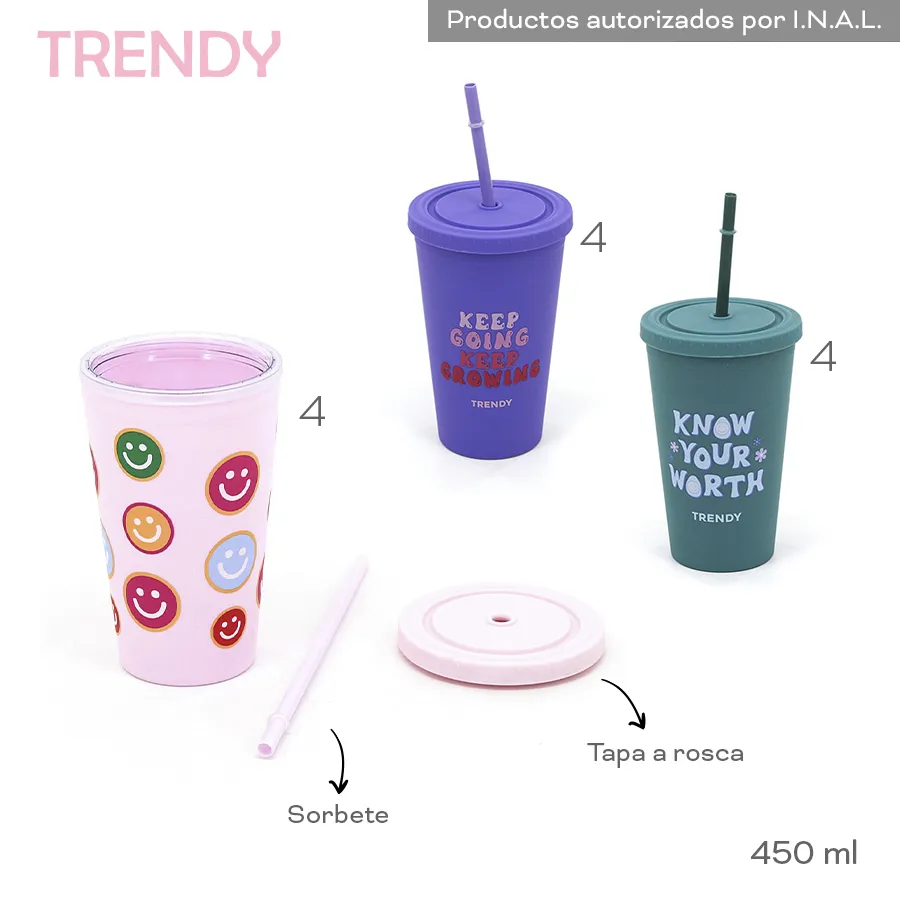 Vaso Trendy Varios Colores 18523