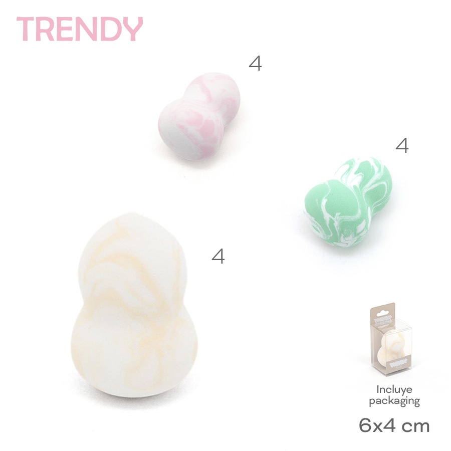 Esponja Maquillaje Trendy Varios Colores 18695B