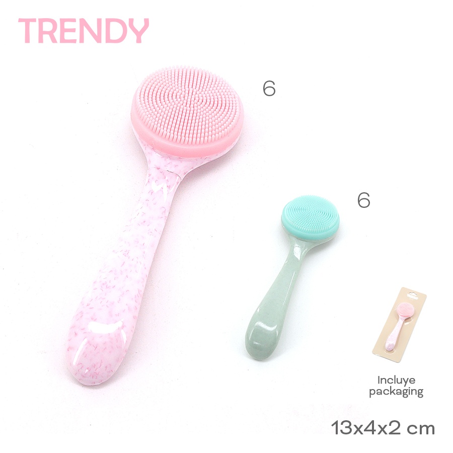 Cepillo Limpieza Facial Trendy Varios Colores 18706B