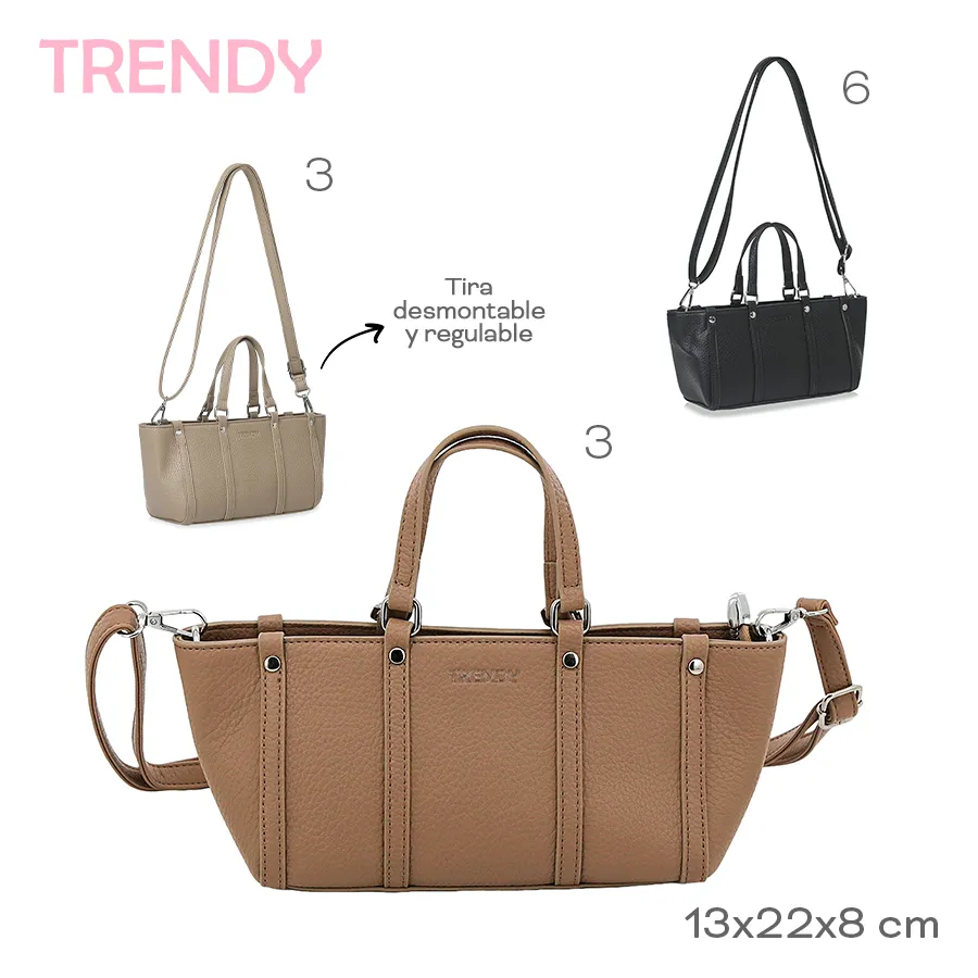 Cartera Bandolera Trendy Varios Colores 18858
