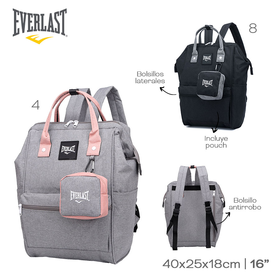 Mochila Boca de pez Everlast Gris 22332
