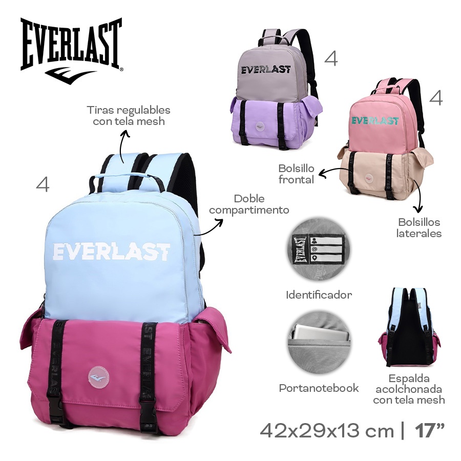 Mochila Everlast Varios Colores 22689
