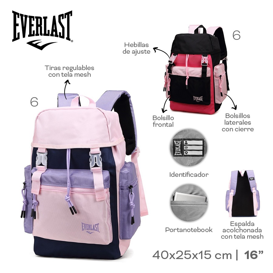 Mochila Everlast Varios Colores 22690