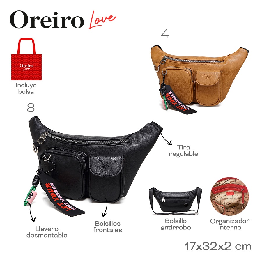 Riñonera Oreiro Love Varios Colores 22729