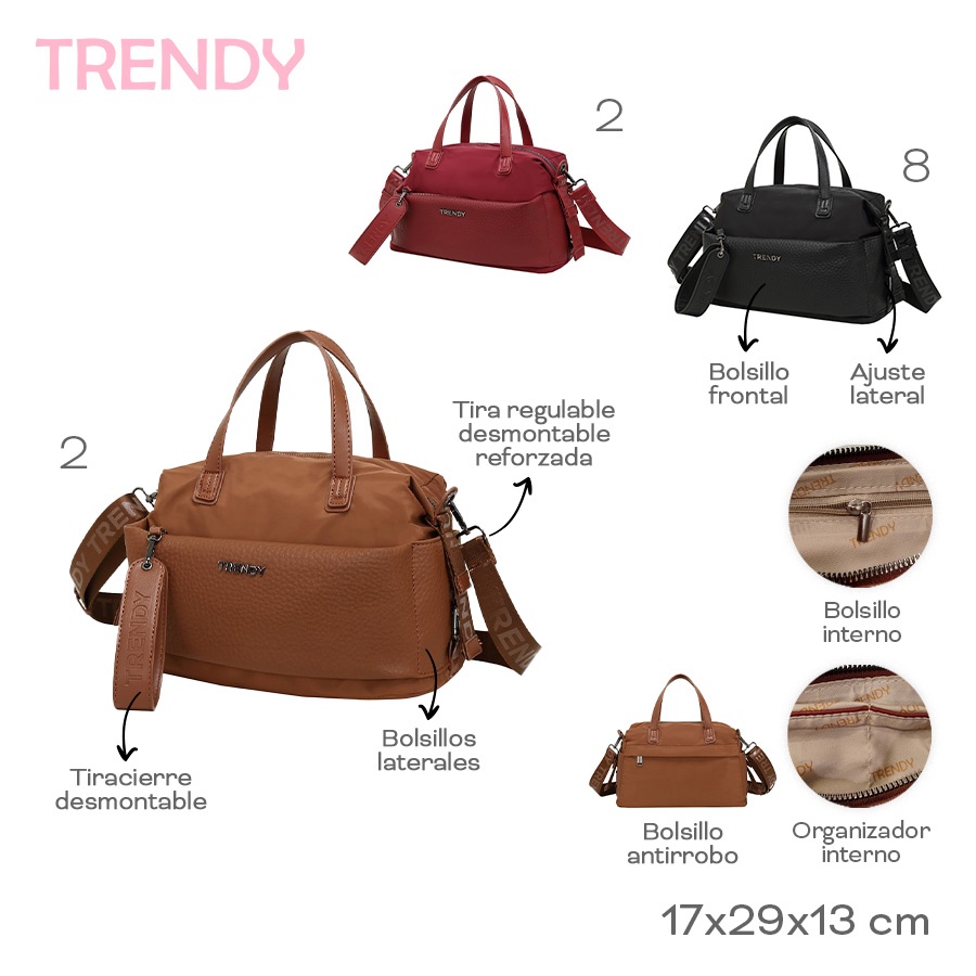 Cartera Trendy Varios Colores 22757
