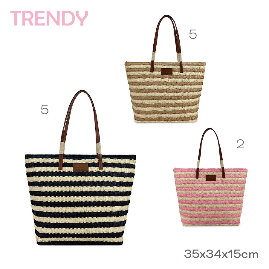 Canasto Playero Trendy Varios Colores 28083B