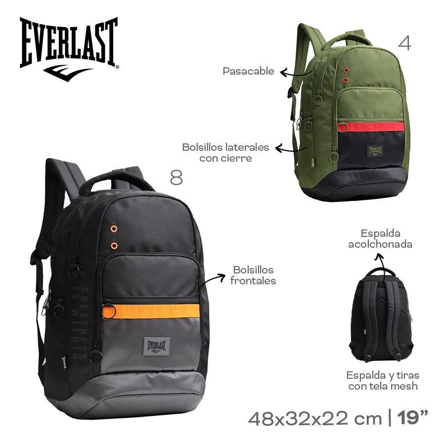 Mochila Everlast Varios Colores 28487