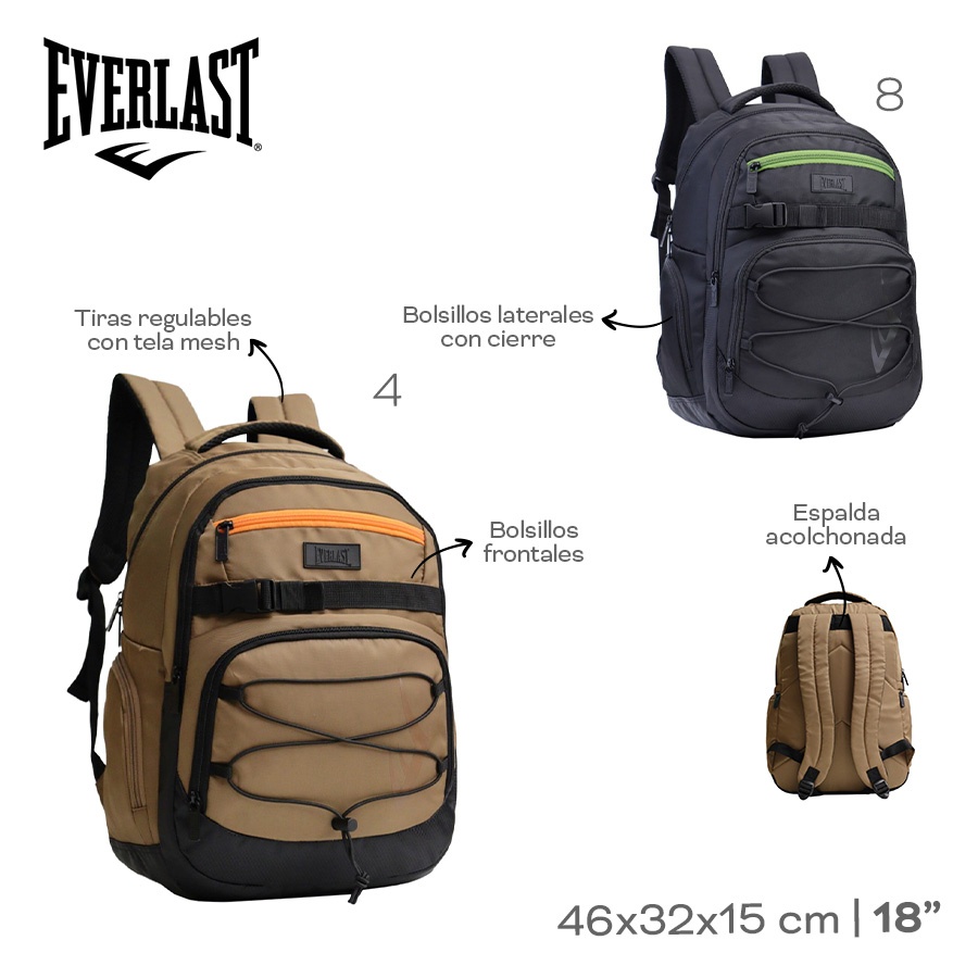 Mochila Everlast Negro 28490