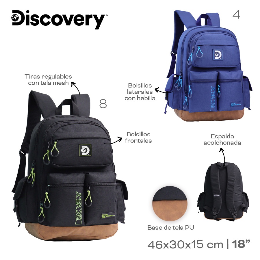 Mochila Discovery Varios Colores 28506
