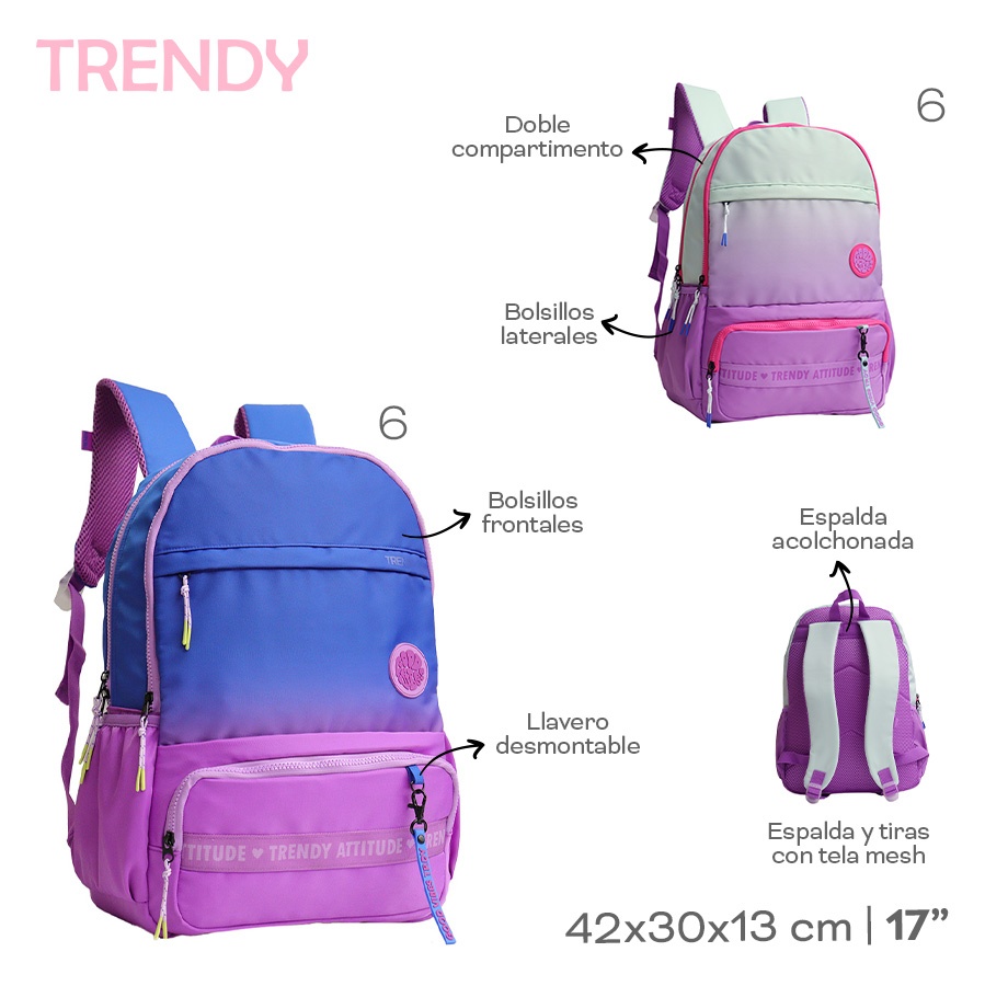 Mochila Trendy Varios Colores 28544
