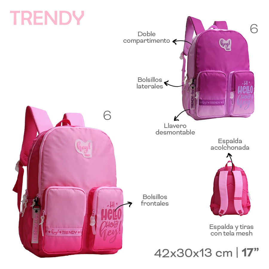 Mochila Trendy Varios Colores 28546