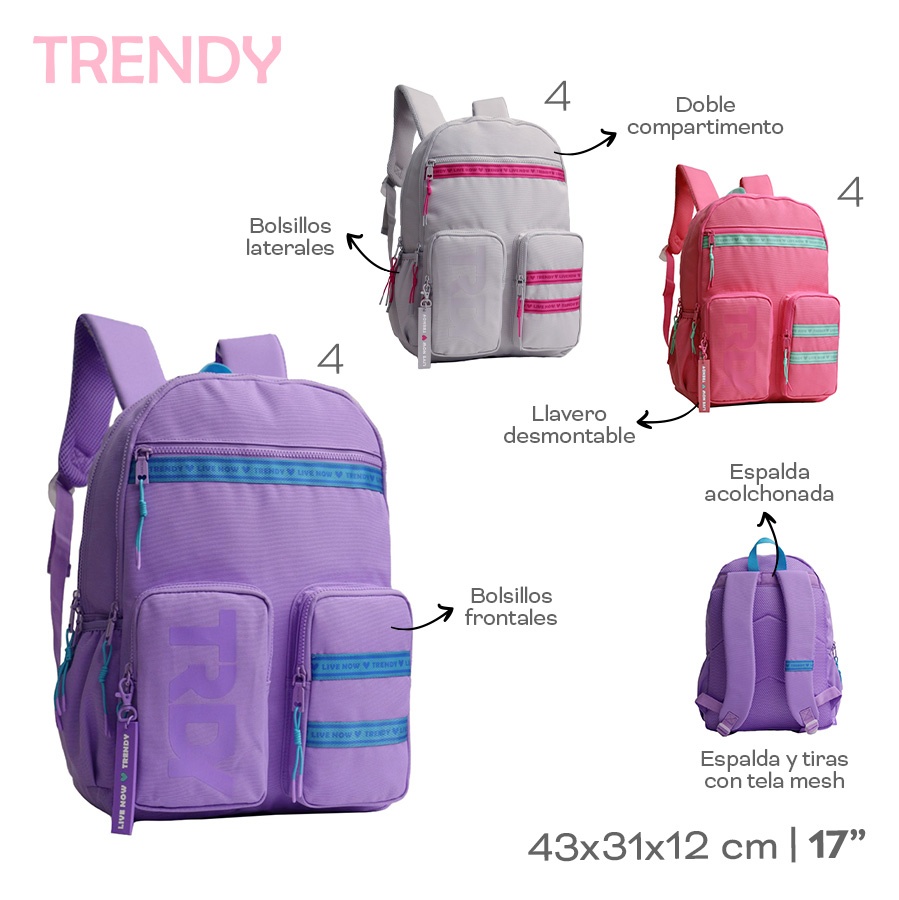Mochila Trendy Varios Colores 28550