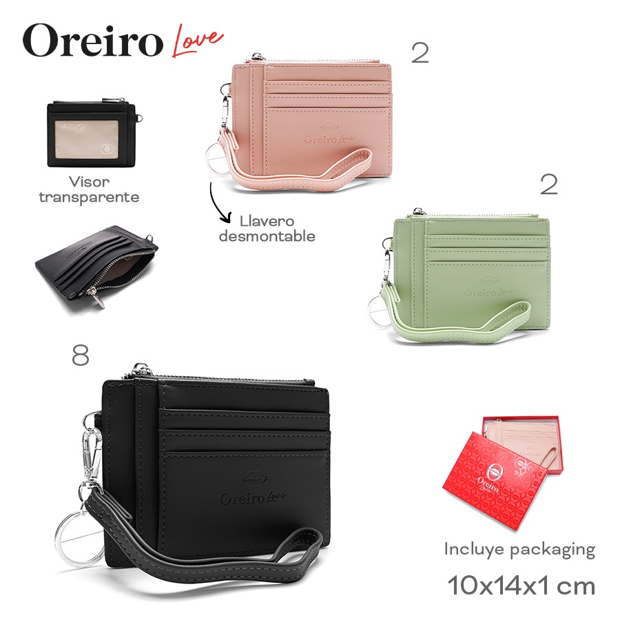 Tarjetero Oreiro Love Varios Colores 28592
