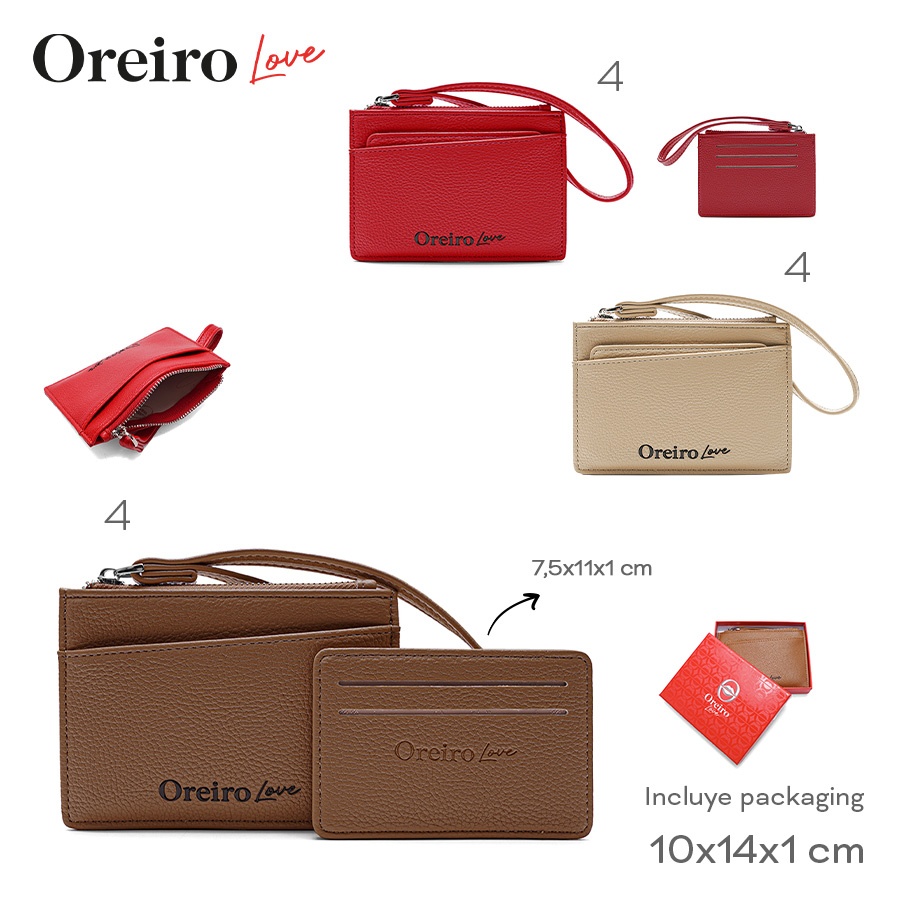 Tarjetero Oreiro Love Varios Colores 28604
