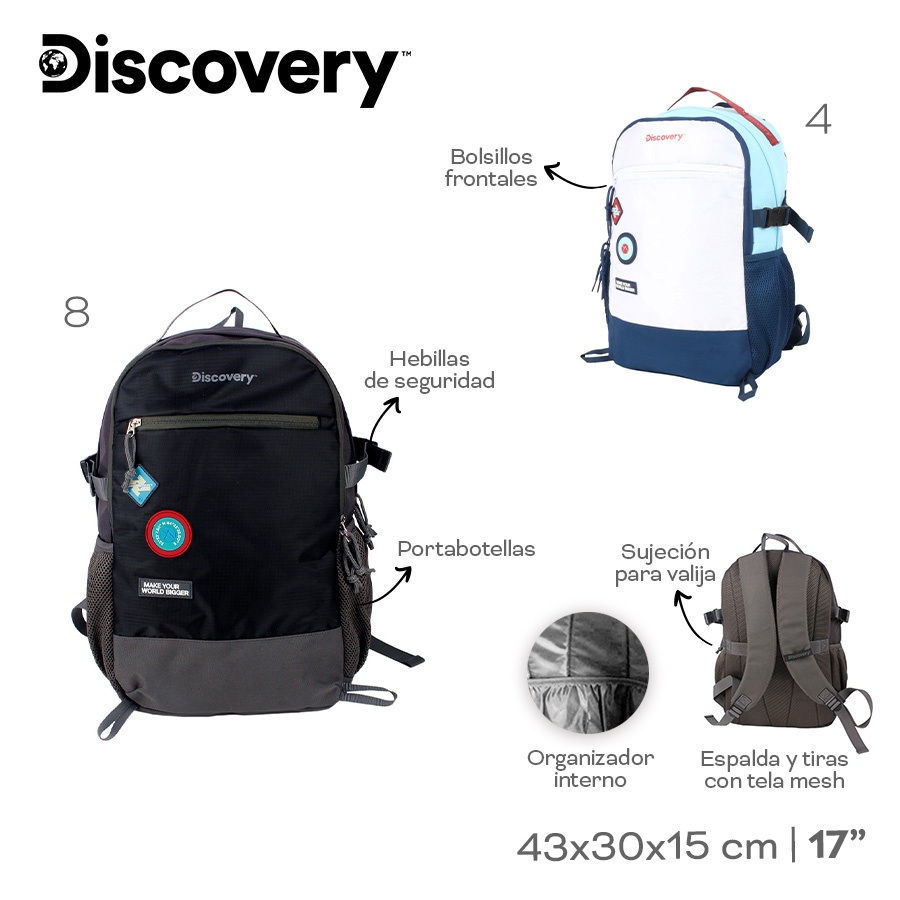 Mochila Discovery Varios Colores 28826