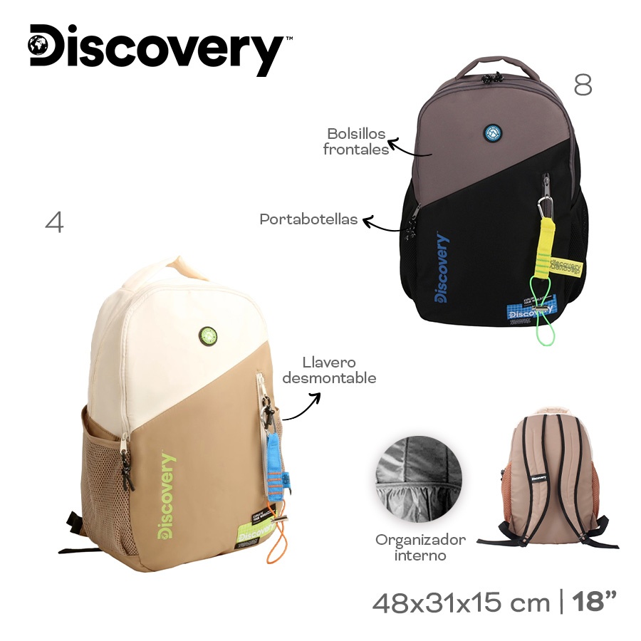 Mochila Discovery Varios Colores 28831