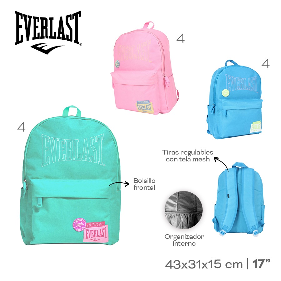 Mochila Everlast Varios Colores 28840