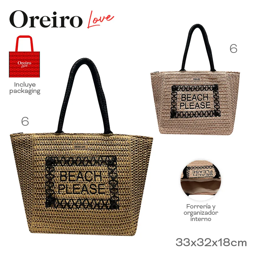 Beach Bag Oreiro Love Varios Colores 28887