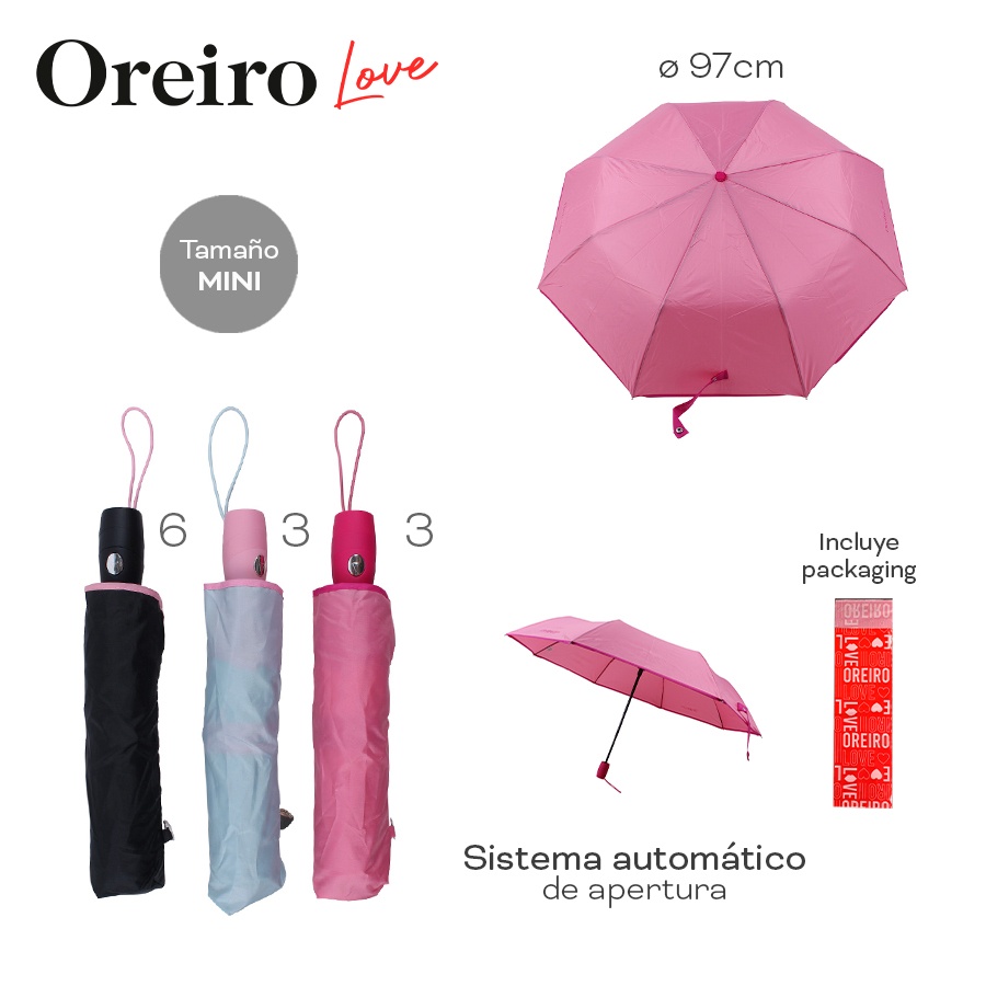 Paraguas Oreiro Love Varios Colores 28992