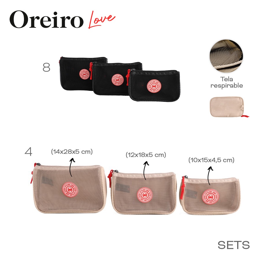 Portacosmeticos Oreiro Love Negro 29148