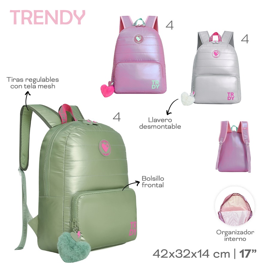 Mochila 17 Trendy Varios Colores 30148