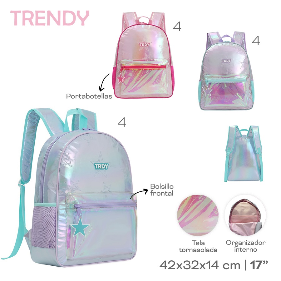 Mochila 17 Trendy Varios Colores 30154