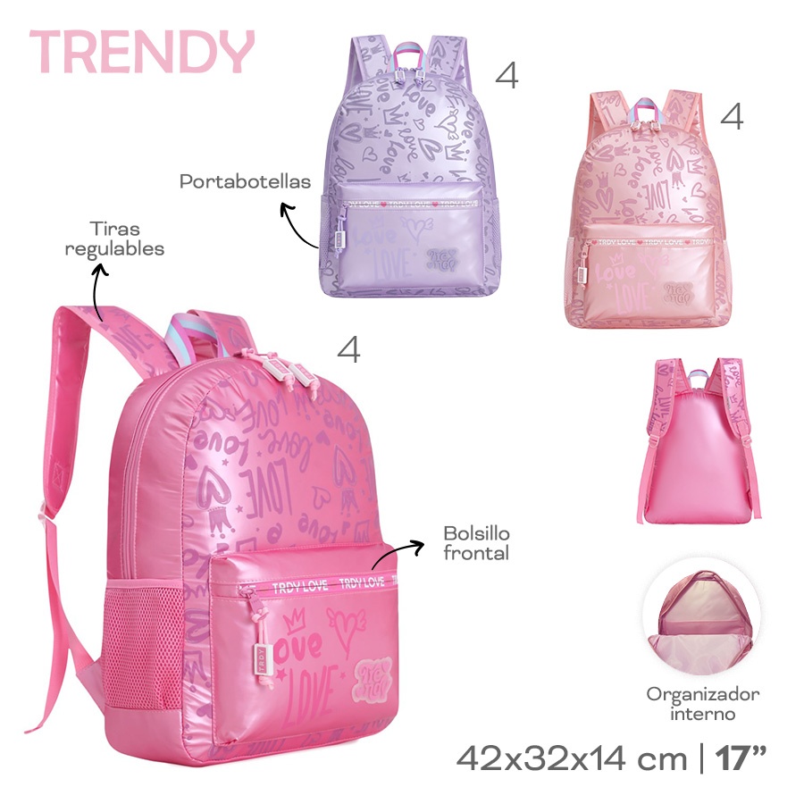 Mochila 17 Trendy Varios Colores 30166