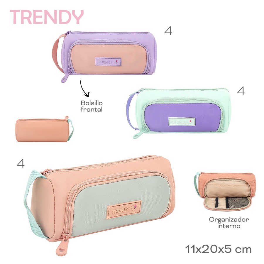 Cartuchera Trendy Varios Colores 30245
