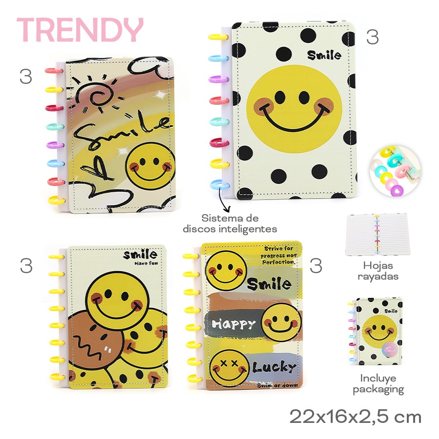 Cuadernos Trendy Varios Colores 30612