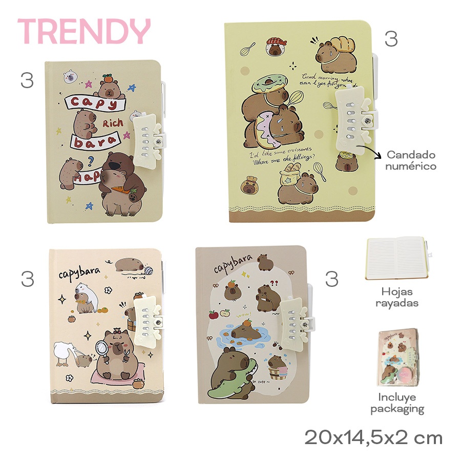 Diario Intimo Trendy Varios Colores 30651