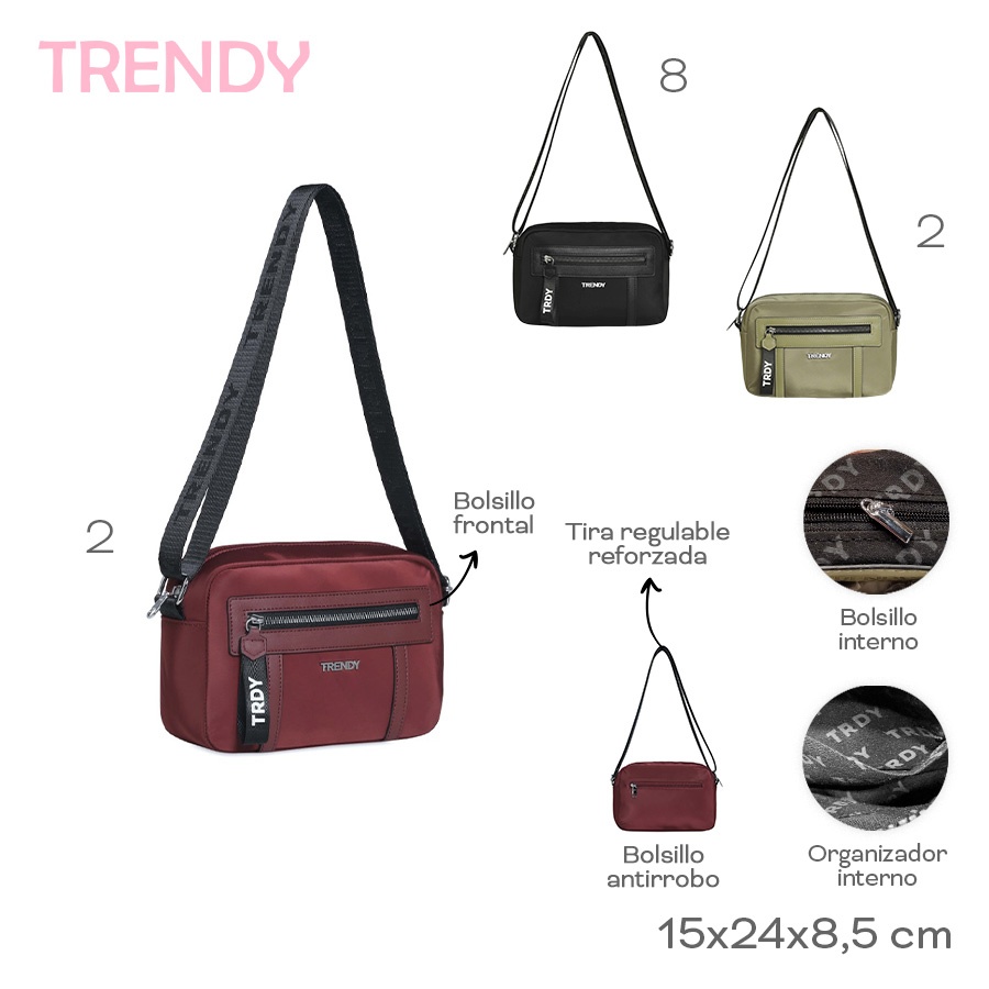 Bandolera Trendy Negro 31050