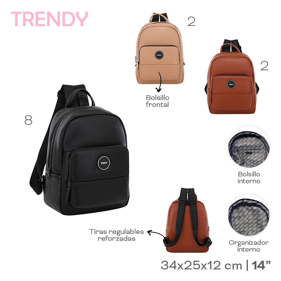Mochila Trendy Varios Colores 31055