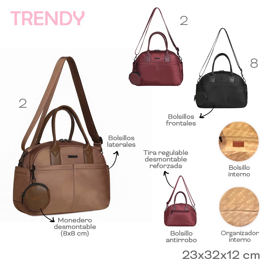 Cartera Trendy Negro 31058