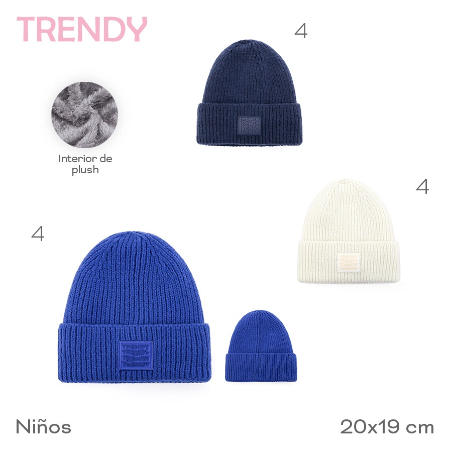 Gorro Infantil Trendy Varios Colores 31110
