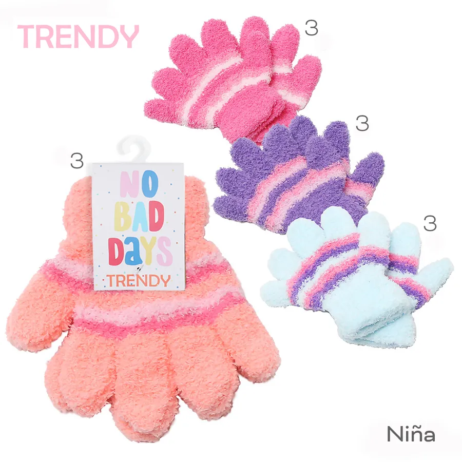 Guante Infantil Nena Trendy Varios Colores 51138B