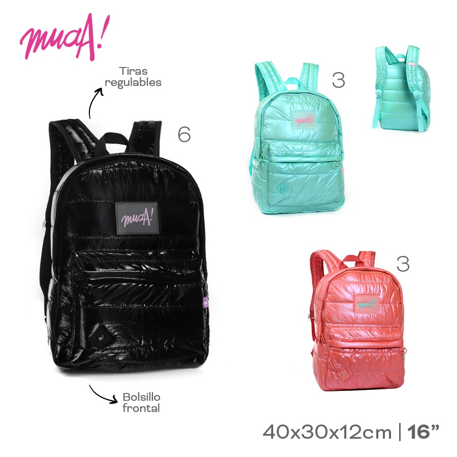 Mochila 16 Muaa Varios Colores 51496