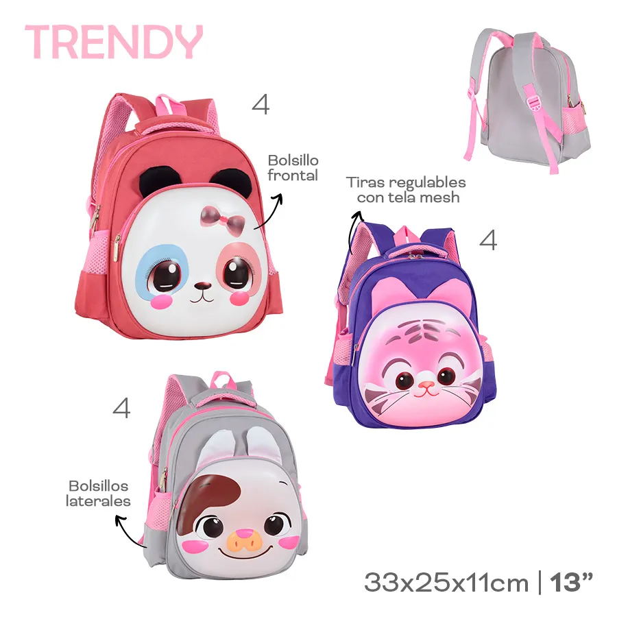 Mochila Infantil Trendy Varios Colores 53664