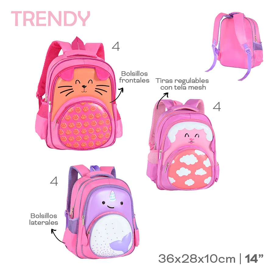 Mochila Infantil Trendy Varios Colores 53665