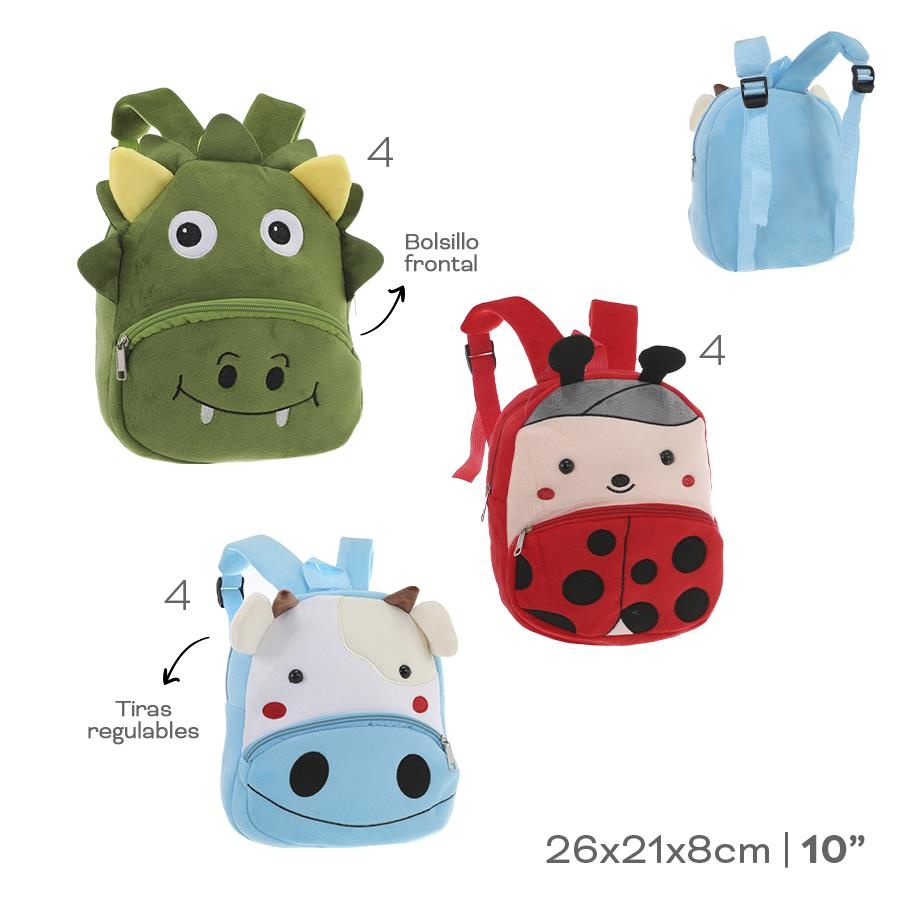 Mochila Peluche 10 Trendy Varios Colores 53710