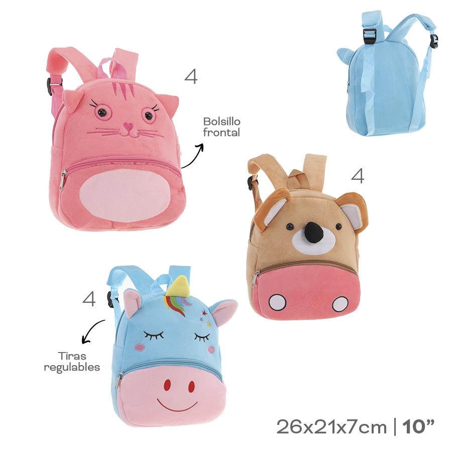 Mochila Peluche 10 Trendy Varios Colores 53711