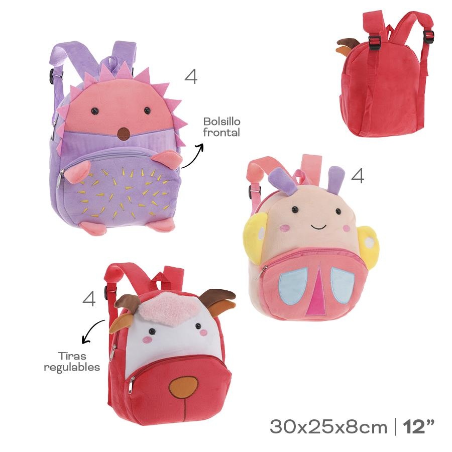 Mochila Peluche 12 Trendy Varios Colores 53712